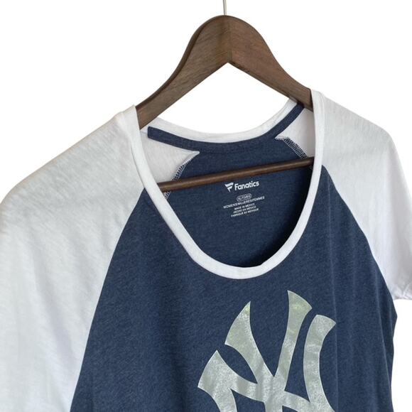 Fanatics Navy and White New York Yankees Raglan Tee - XL - Picture 2 of 4